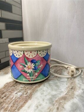 Vintage 1988 Rival Potpourri Crock Pot Model 3206 Floral Simmer Pot
